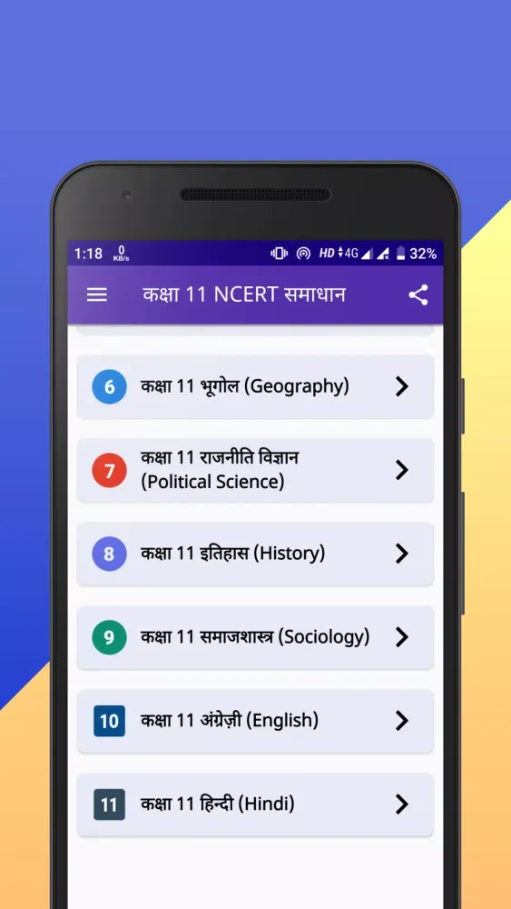 Class 11 NCERT Solutions Hindi Screenshots