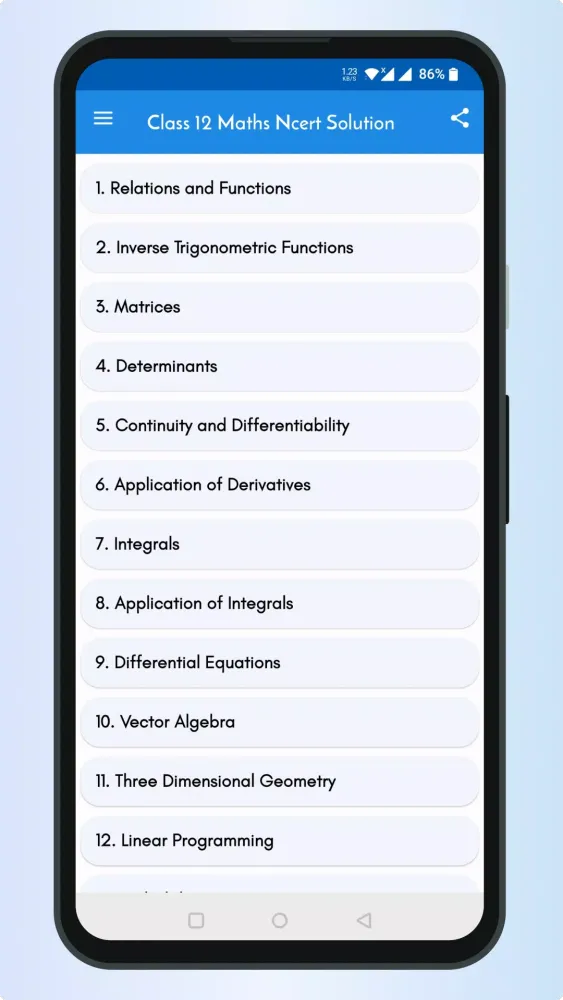 Class 12 Maths NCERT Solutions应用截图