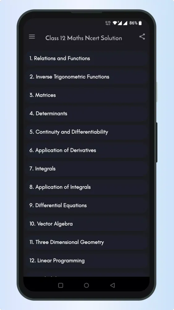 Class 12 Maths NCERT Solutions应用截图