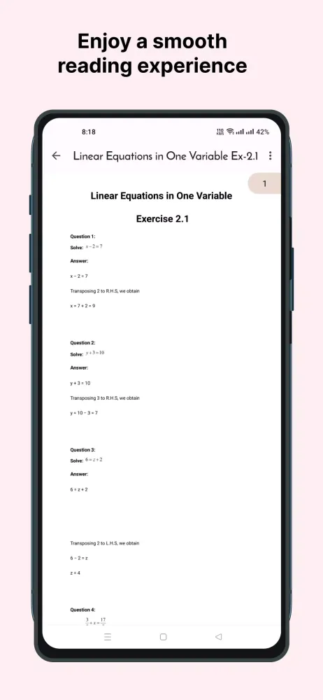 Tangkapan skrin Class 8 Solutions