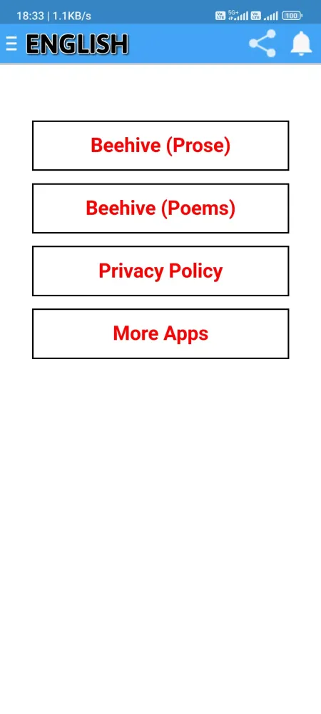 Capturas de tela do Class 9 English Beehive NCERT
