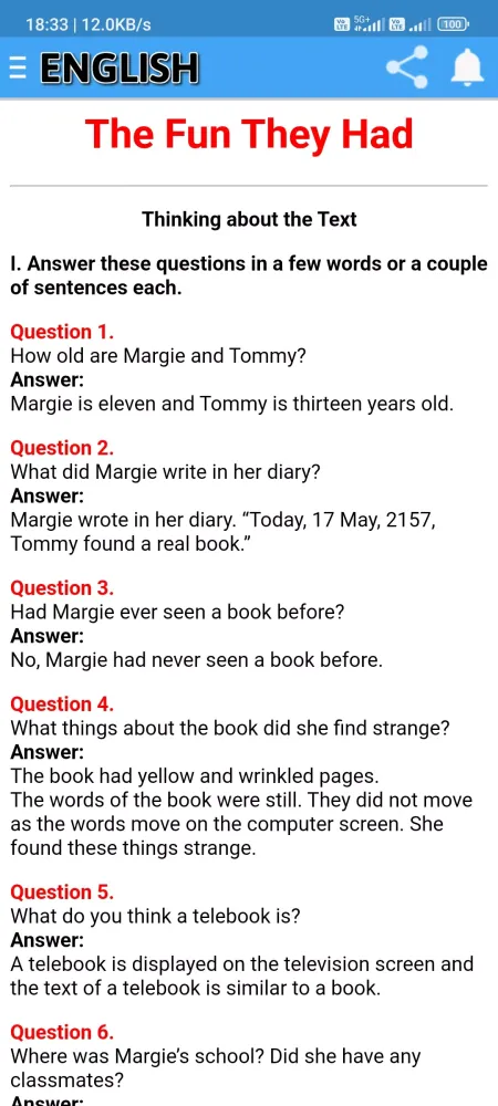Capturas de tela do Class 9 English Beehive NCERT