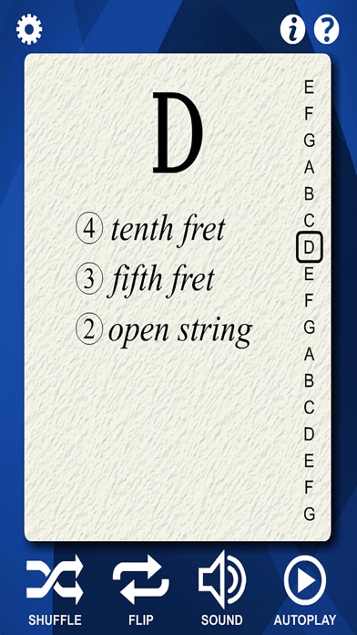 Captures d'écran de Bass Guitar Flash Cards
