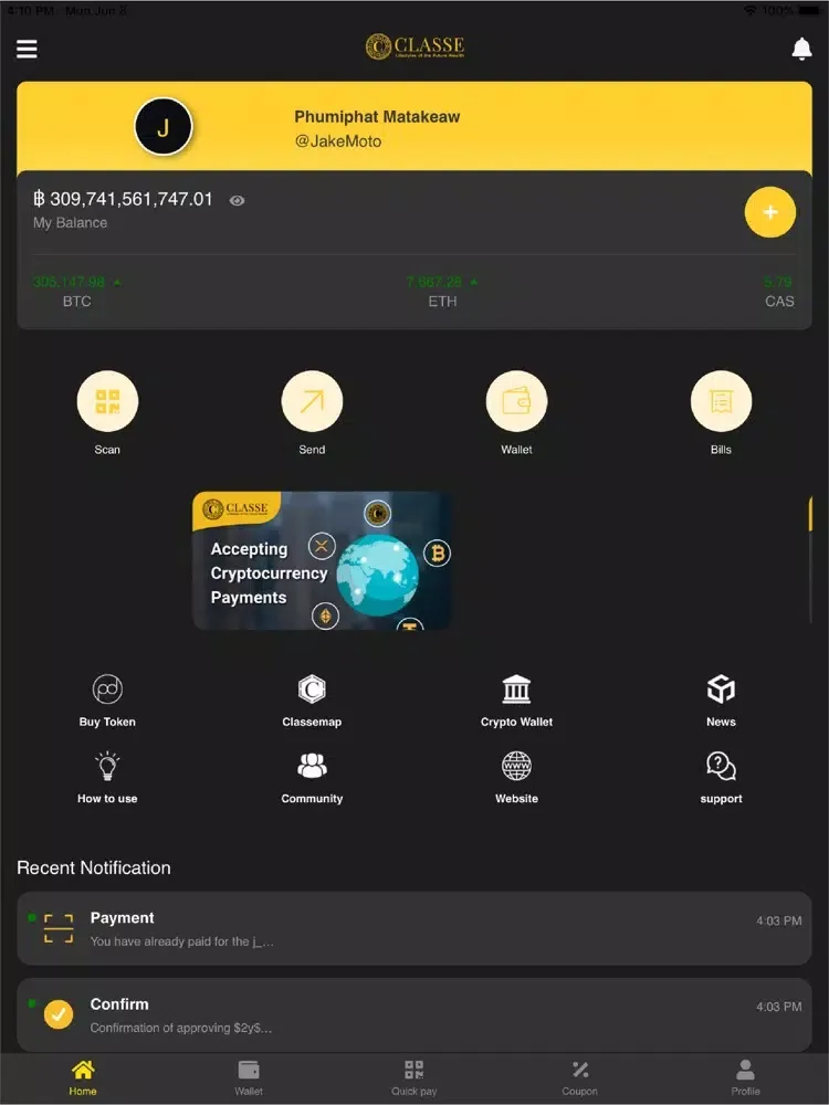 Скриншоты Classepay iPad 