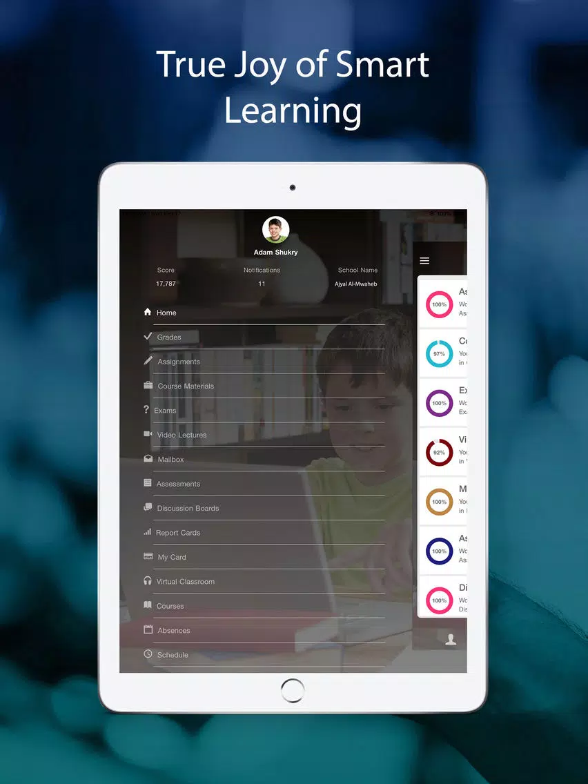 Capturas de tela do Ajyal Al-Mwaheb Schools iPad 