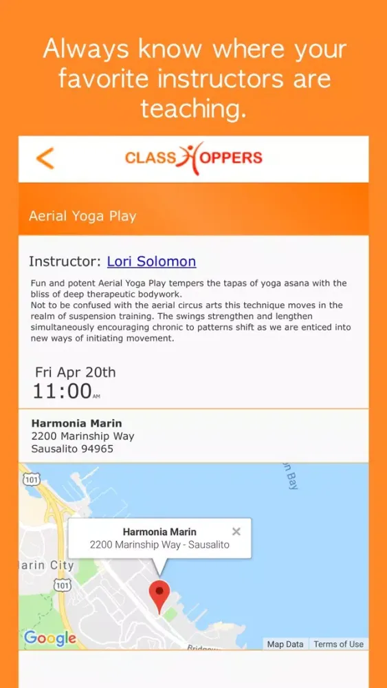 Class Hoppers Fitness Classes Screenshots