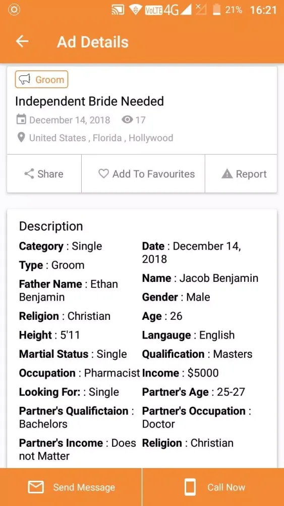 Matrimony-Exclusive Matrimonia Screenshots