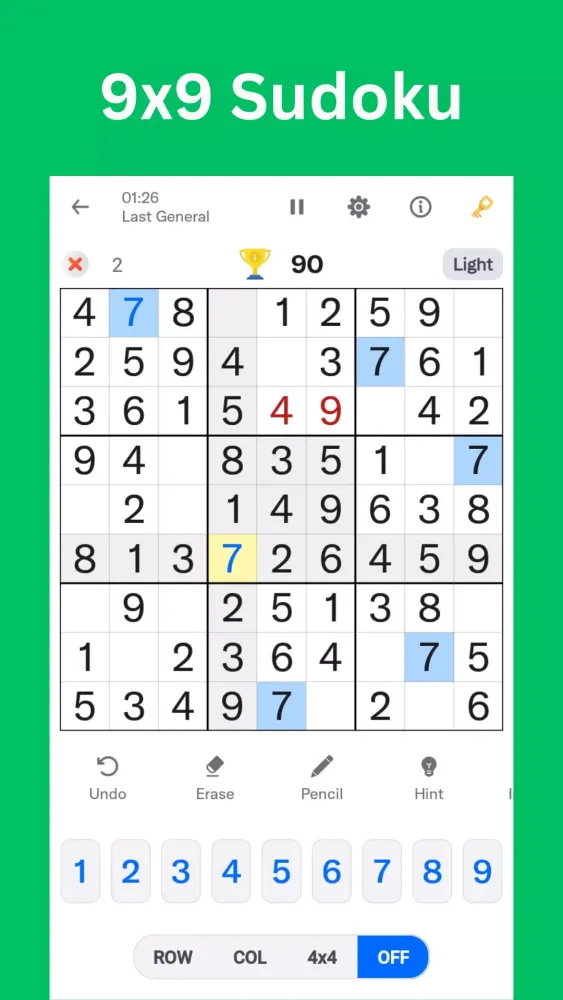 Classic Mobile Sudoku Game Screenshots