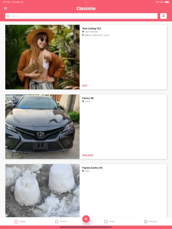 Captures d'écran de Classima - Classified ads iPad 