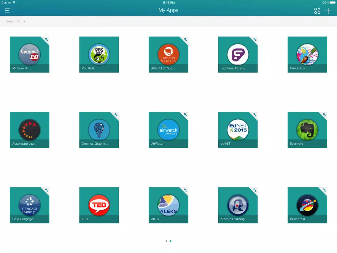 Ảnh chụp màn hình của OCPS Launch iPad 