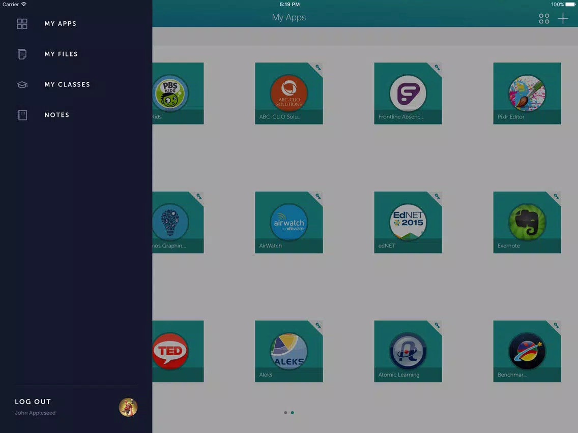 Ảnh chụp màn hình của OCPS Launch iPad 