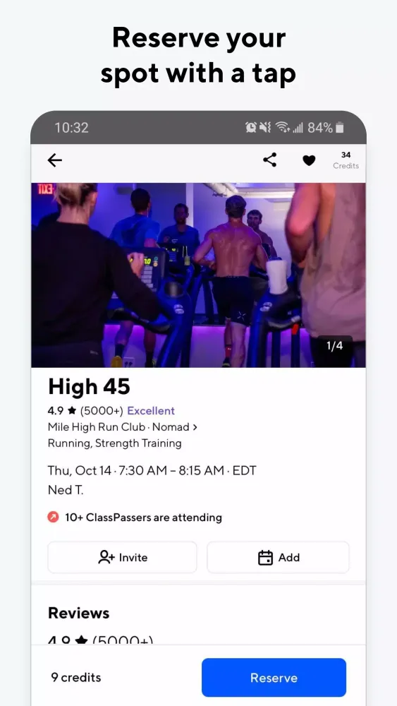 ClassPass স্ক্রিনশট