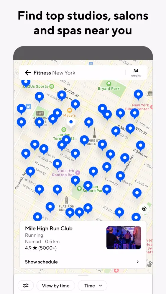 ClassPass স্ক্রিনশট