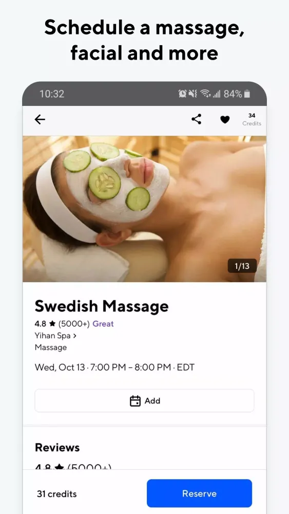 ClassPass স্ক্রিনশট