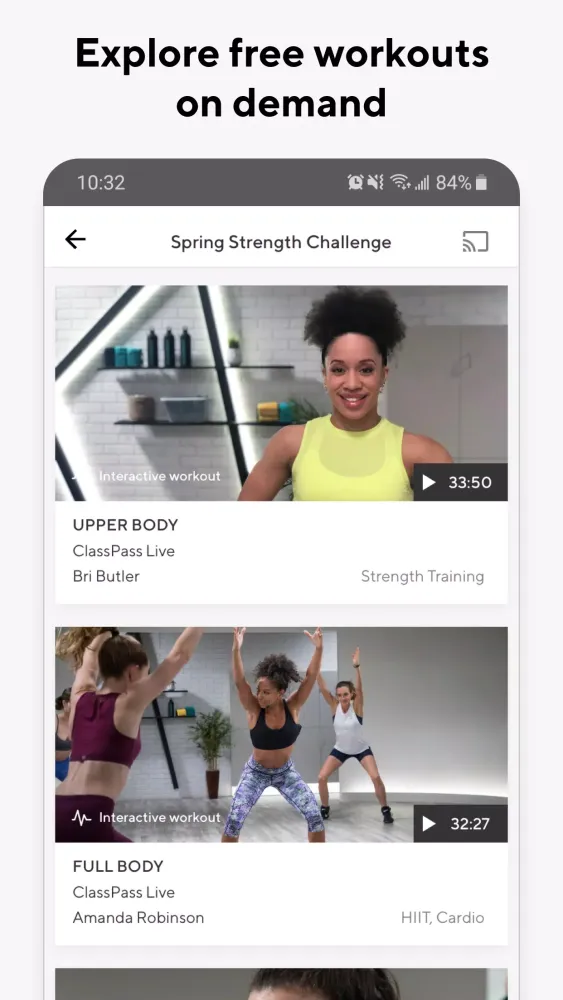 ClassPass স্ক্রিনশট