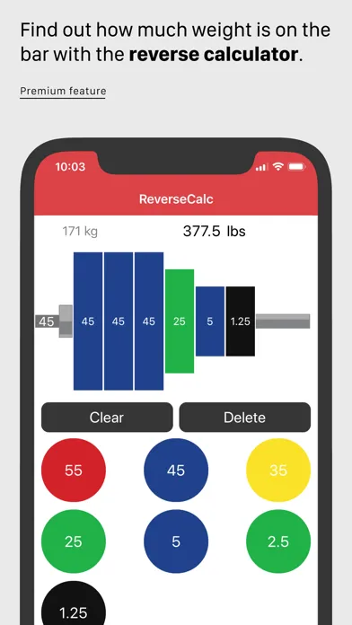 Tangkapan skrin RackMath Barbell Calculator