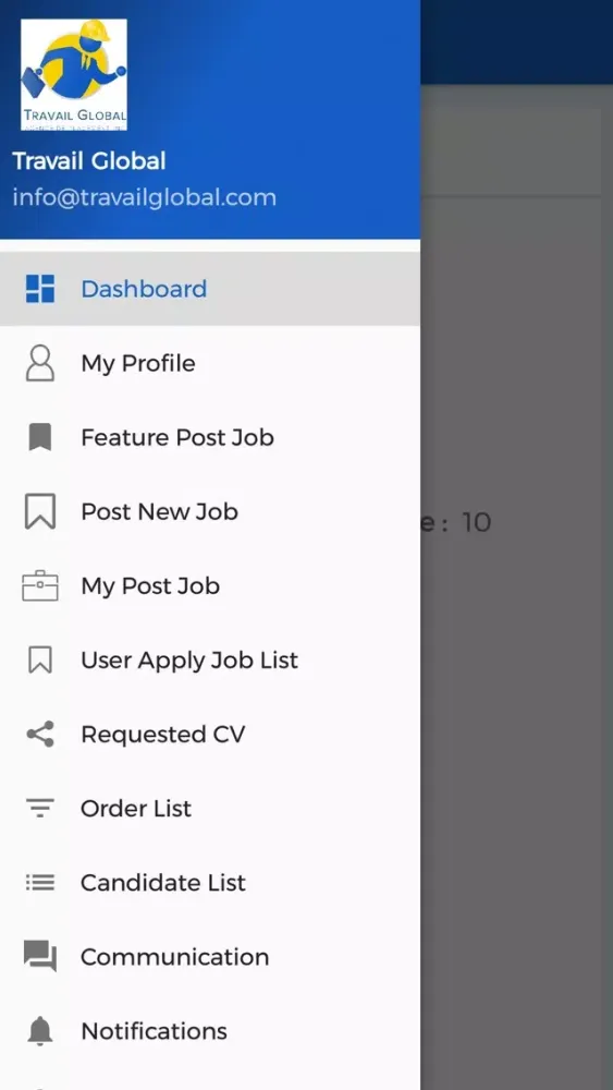 Travail Global Employer Screenshots