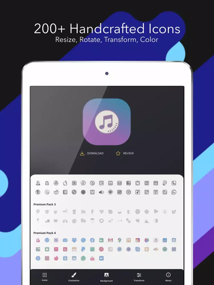 ICONIX - Icon Packs & Creator iPad  Screenshots