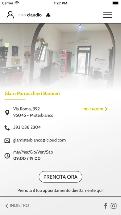 Screenshot di Glam Parrucchieri Barbieri