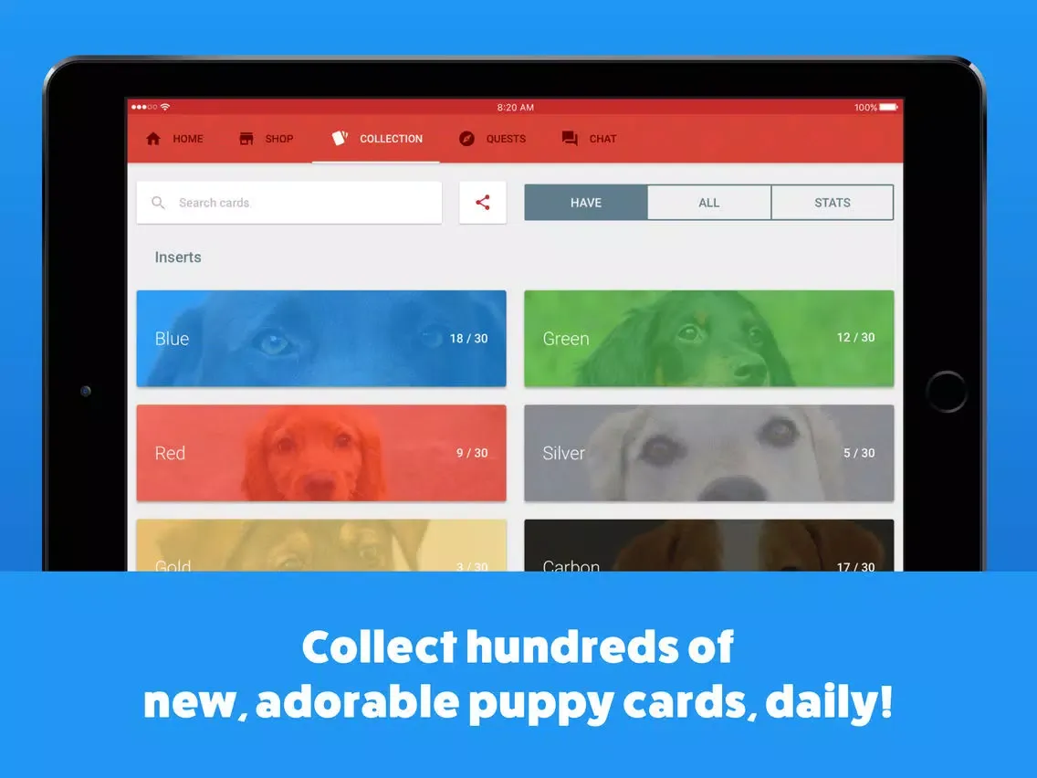 Puppy Cards - The Dog Trading Card Game iPad  스크린샷