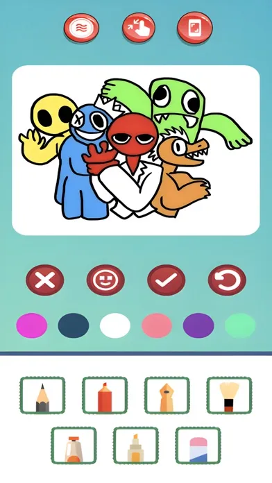 Capturas de tela do Magic Rainbow coloring House