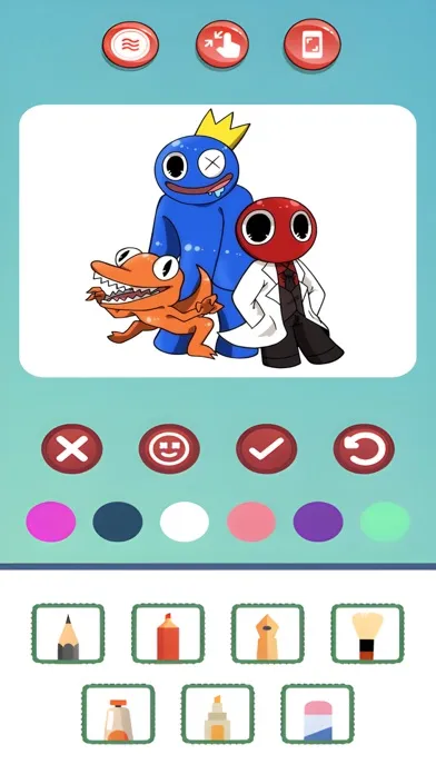 Capturas de tela do Magic Rainbow coloring House