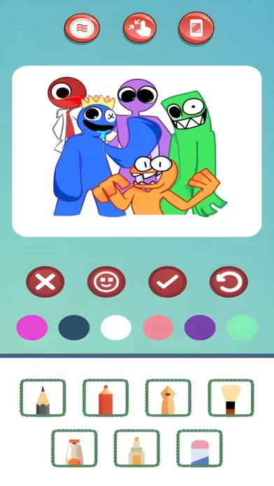 Capturas de tela do Magic Rainbow coloring House