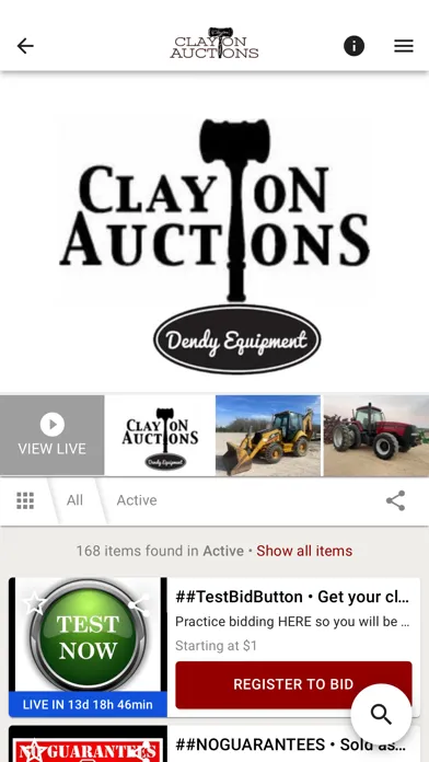 Clayton Auctions Screenshots