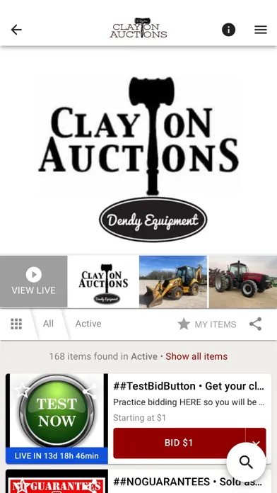 Clayton Auctions Screenshots