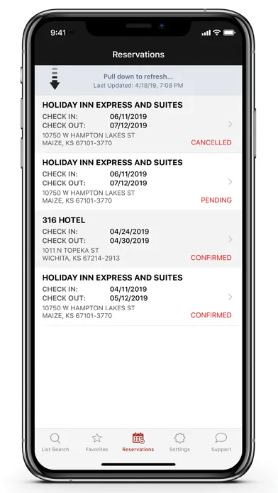 Captures d'écran de CLC Lodging Hotel Locator