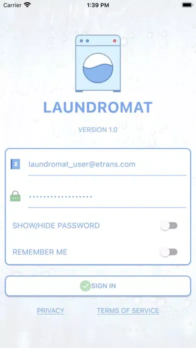 Zrzuty ekranu CleanBlink Laundromat