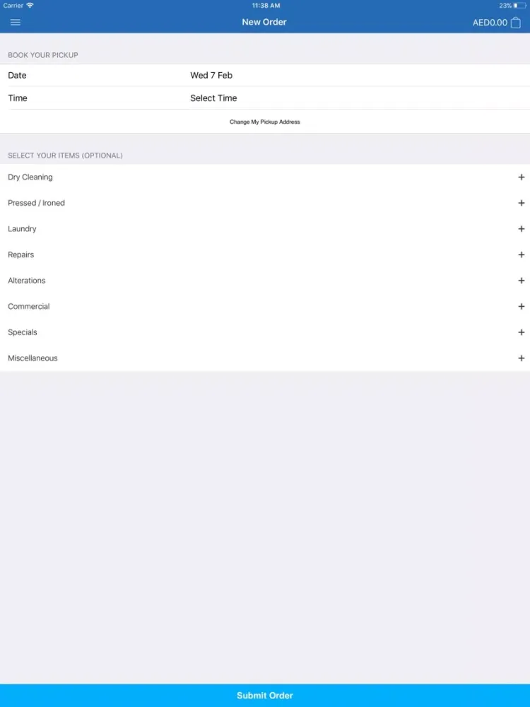 Zrzuty ekranu Golden Class Laundry iPad 