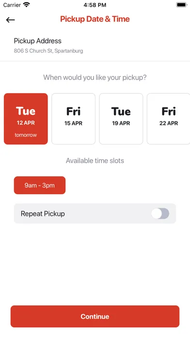 Rocket Laundry Pickup Service Screenshots