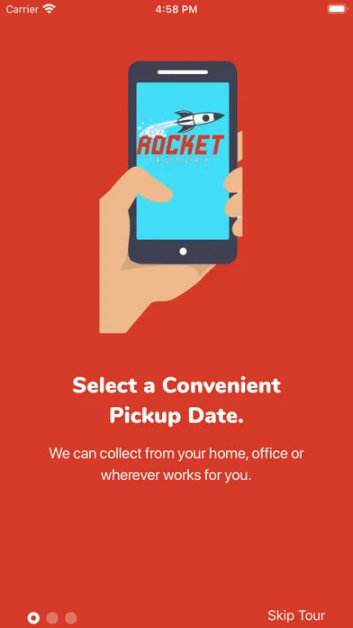 Rocket Laundry Pickup Service Screenshots