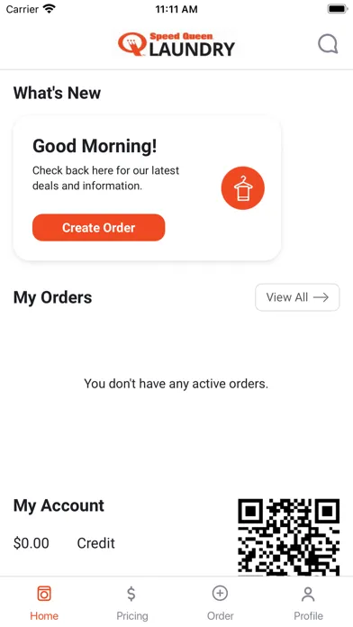 Ảnh chụp màn hình của Speed Queen Laundry Delivery