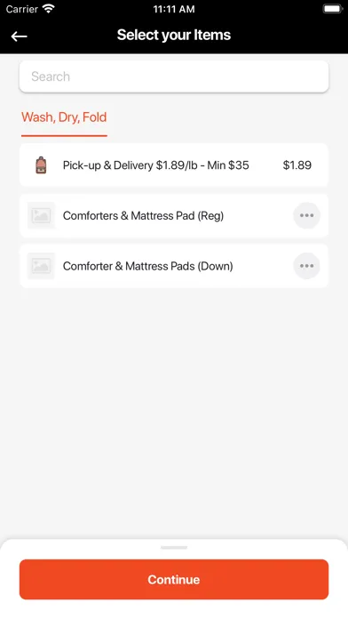 Ảnh chụp màn hình của Speed Queen Laundry Delivery