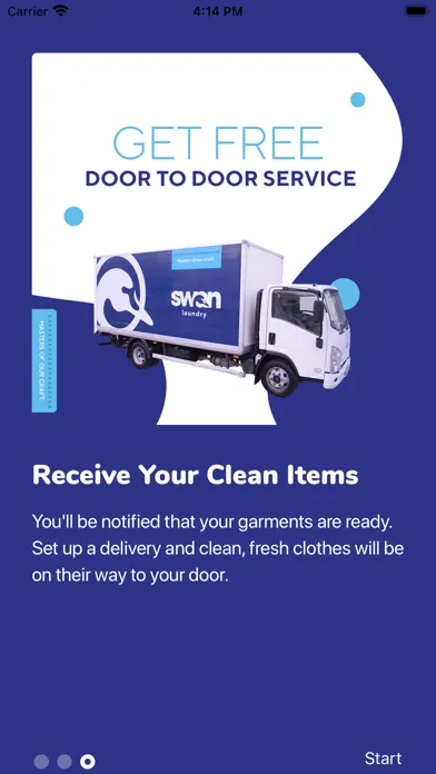 Capturas de tela do Swan Laundry & Dry Cleaning