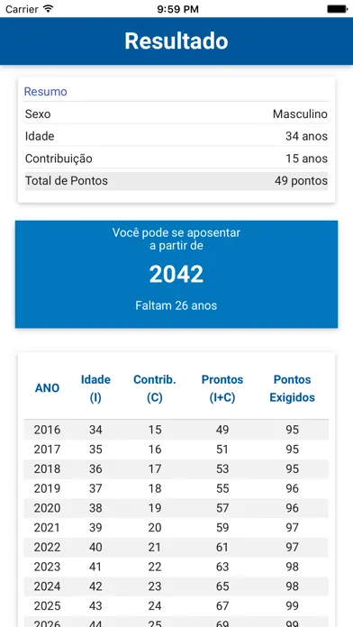 Screenshot di Minha Aposentadoria