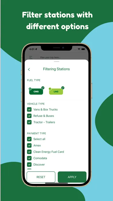 Captures d'écran de Clean Energy Station Locator