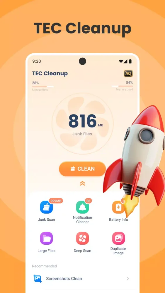 TEC Cleanup - Storage Cleaner Screenshots