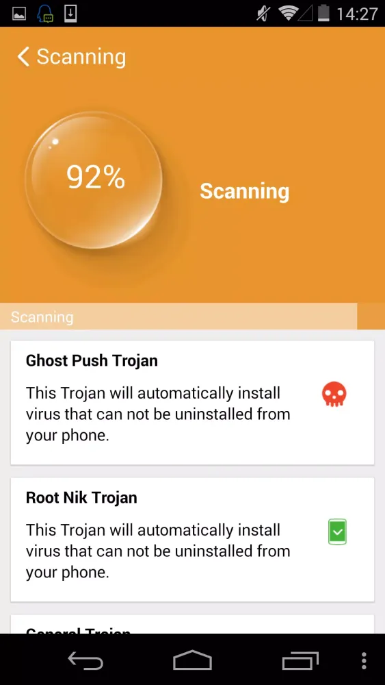 Ảnh chụp màn hình của Stubborn Trojan Killer