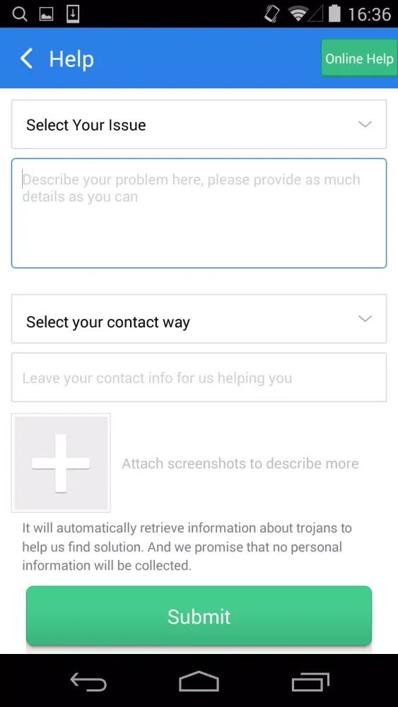 Ảnh chụp màn hình của Stubborn Trojan Killer