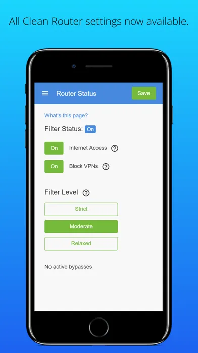 Zrzuty ekranu Clean Router | Parent App