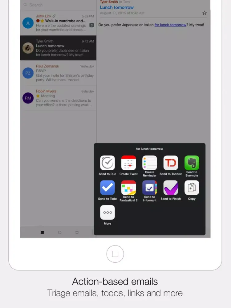 Dispatch: Email meets GTD iPad 應用截圖