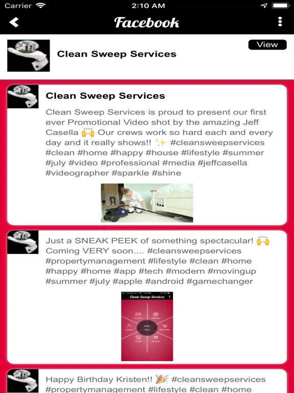تصاویر Clean Sweep Services iPad 