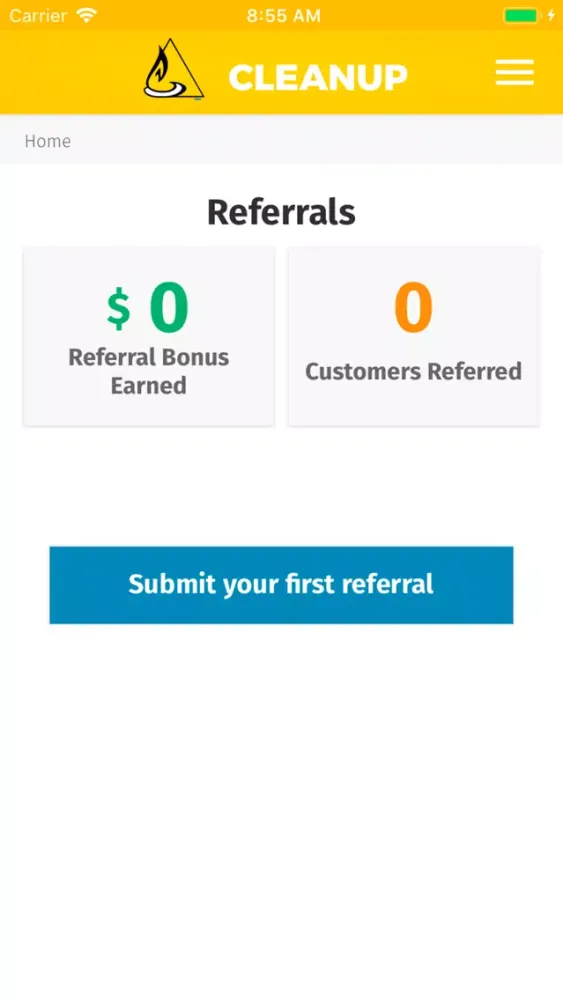 Cleanup Services Referrals Screenshots