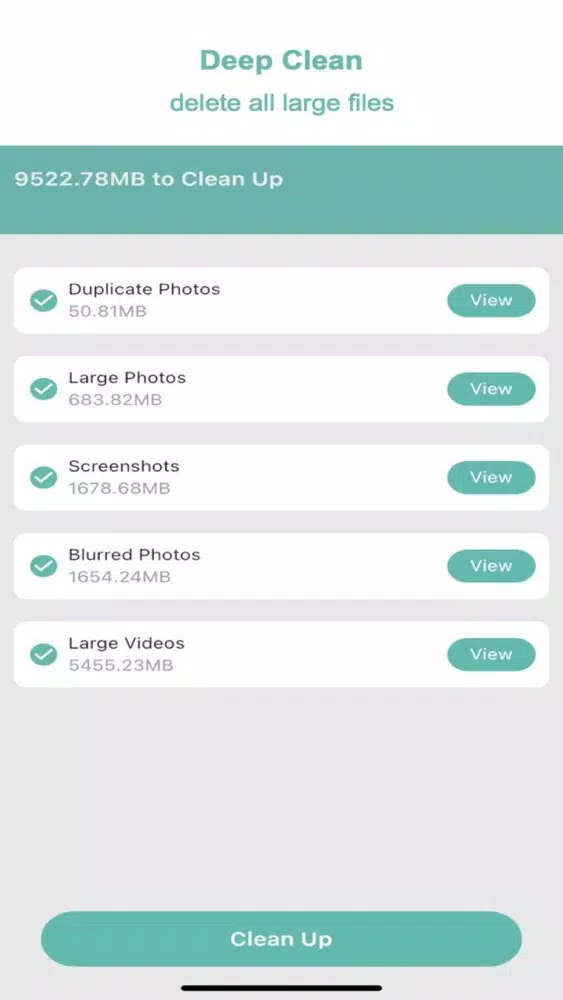 ภาพหน้าจอของ Super Clean-Clean Storage