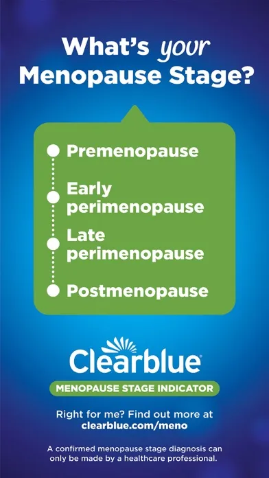 Ảnh chụp màn hình của Menopause Stage - Clearblue me