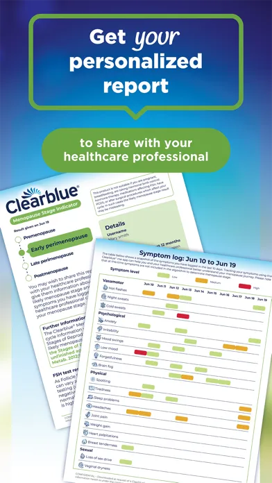 Ảnh chụp màn hình của Menopause Stage - Clearblue me