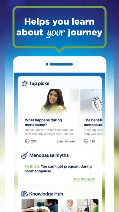Ảnh chụp màn hình của Menopause Stage - Clearblue me